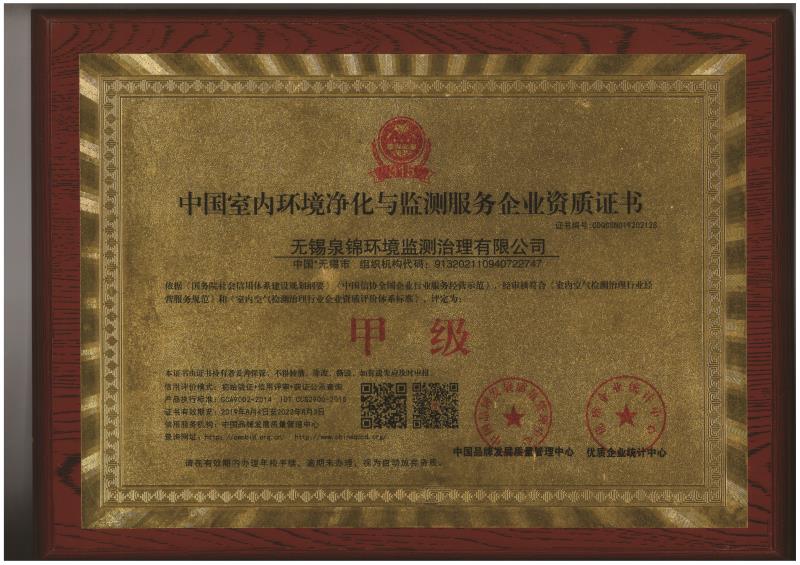 企業(yè)甲級(jí)資質(zhì)證書(shū)